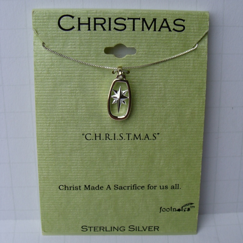 Christmas sterling silver necklace